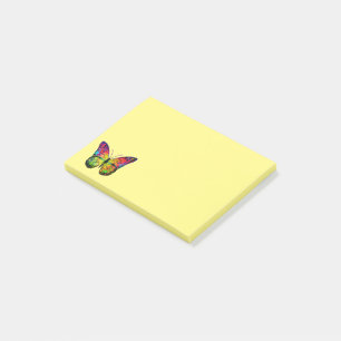 Post-it® Papillon arc-en-ciel coloré moderne mignon