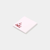 Post-it® Papillon aux fleurs rouges (Incliné)