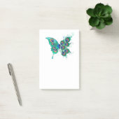 Post-it® Papillon aux plumes de paon vert (Bureau)