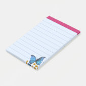 Post-it® Papillon bleu et points de confettis dorés (Incliné)