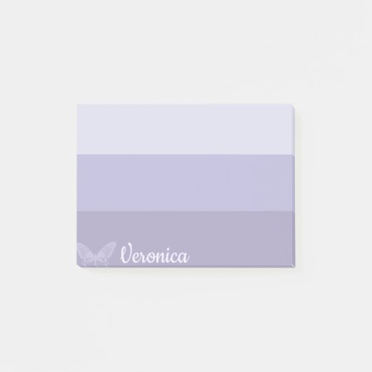 Post-it® Papillon Bleu Ombre rayé personnalisé (Devant)