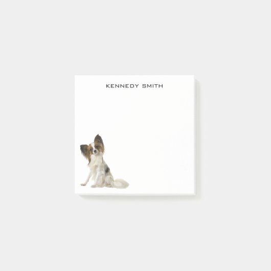 Post-it® Papillon Chien photo Notes postales personnalisées (Devant)