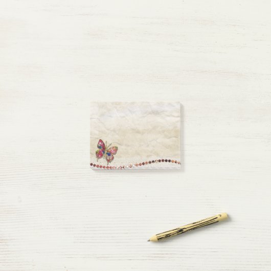 Post-it® Papillon coloré (Sur un bureau)