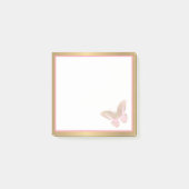 Post-it® Papillon d'affaires rose or 3x3 (Devant)