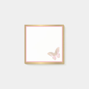 Post-it® Papillon d'affaires rose or 3x3