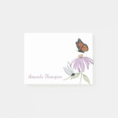 Post-it® Papillon de fleur violette et libellule personnali (Devant)