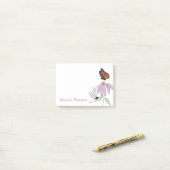 Post-it® Papillon de fleur violette et libellule personnali (Sur un bureau)