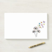 Post-it® Papillon de pissenlit en vol (Sur un bureau)