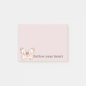Post-it® Papillon des Coeurs roses (Devant)