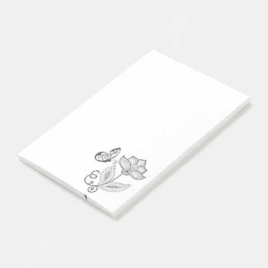 Post-it® Papillon et fleur Whimsical BOHO (Incliné)