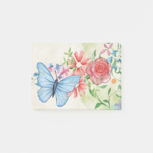Post-it® Papillon Et Fleurs (Devant)