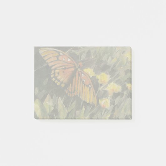 Post-it® Papillon et fleurs jaunes (Devant)