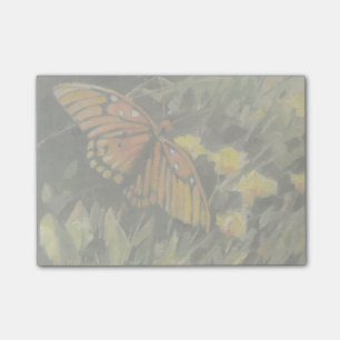 Post-it® Papillon et fleurs jaunes