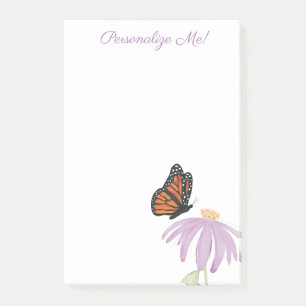 Post-it® Papillon monarque à fleurs de cône pourpre