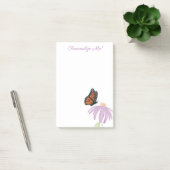 Post-it® Papillon monarque avec fleur de cone pourpre (Bureau)