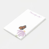 Post-it® Papillon monarque avec fleur de cone pourpre (Incliné)