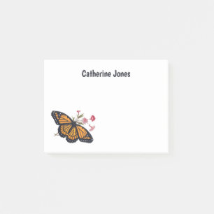 Post-it® Papillon Monarque Avec Nom Notes Personnalisées