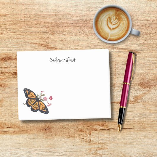 Post-it® Papillon Monarque Avec Nom Personnalisé