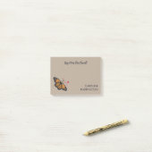 Post-it® Papillon Monarque Orange Inspiration Nature (Sur un bureau)