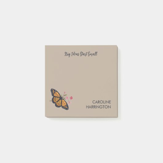 Post-it® Papillon Monarque Orange Inspiration Nature (Devant)