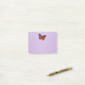Post-it® Papillon Monarque Plutôt Vivid Violet (Sur un bureau)