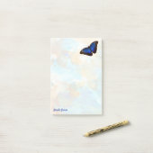 Post-it® Papillon Morpho Bleu Beau Personnalisé (Sur un bureau)