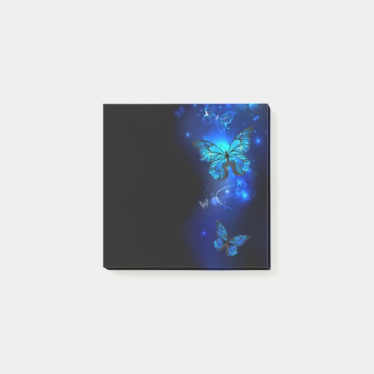 Post-it® Papillon Morpho sur fond sombre (Devant)