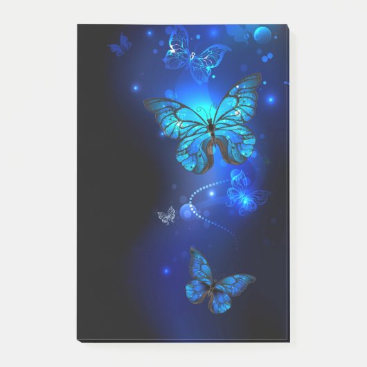 Post-it® Papillon Morpho sur fond sombre (Devant)
