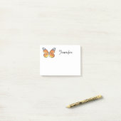 Post-it® Papillon orange (Sur un bureau)