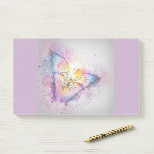Post-it® Papillon Pastel (Sur un bureau)