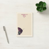 Post-it® Papillon pourpre et points blancs Personnalisés (Bureau)