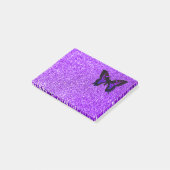 Post-it® Papillon pourpre sur la Parties scintillant (Incliné)