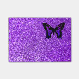 Post-it® Papillon pourpre sur la Parties scintillant