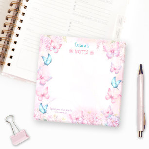 Post-it® Papillon rose violet Nom floral