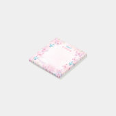 Post-it® Papillon rose violet Nom floral (Incliné)