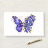 Post-it® Papillon Saphir Fleur (Sur un bureau)