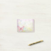 Post-it® Papillon sur aquarelle (Sur un bureau)