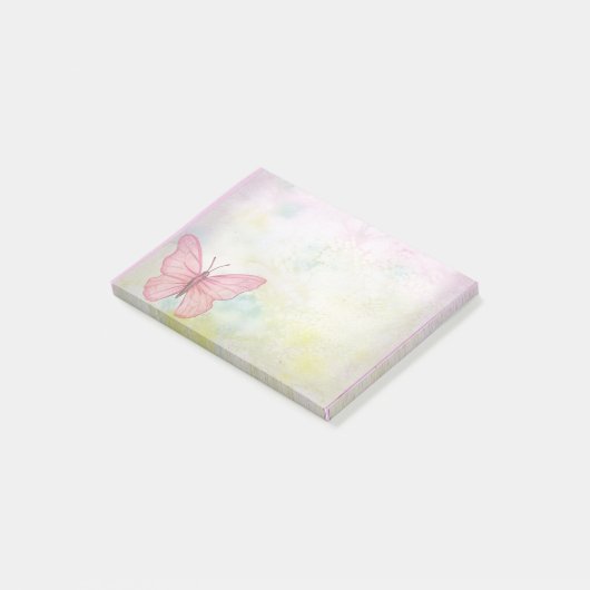 Post-it® Papillon sur aquarelle (Incliné)