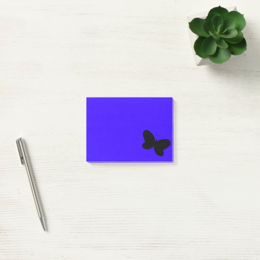Post-it® Papillon sur Blue Post It Note (Bureau)