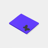 Post-it® Papillon sur Blue Post It Note (Incliné)