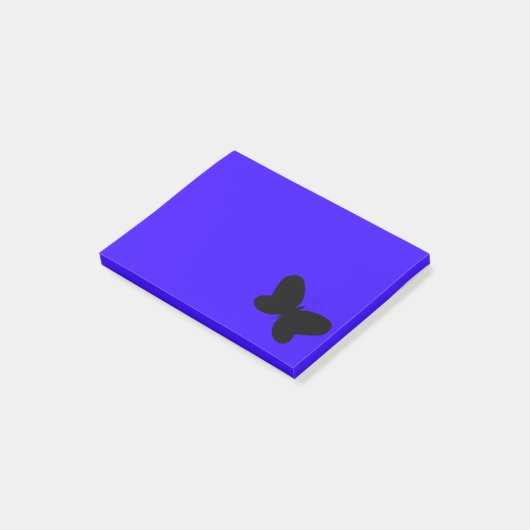 Post-it® Papillon sur Blue Post It Note (Incliné)