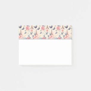 Post-it® Papillon Tour Eiffel et Motif Rose