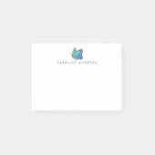 Post-it® Papillon turquoise aquarelle personnalisé (Devant)