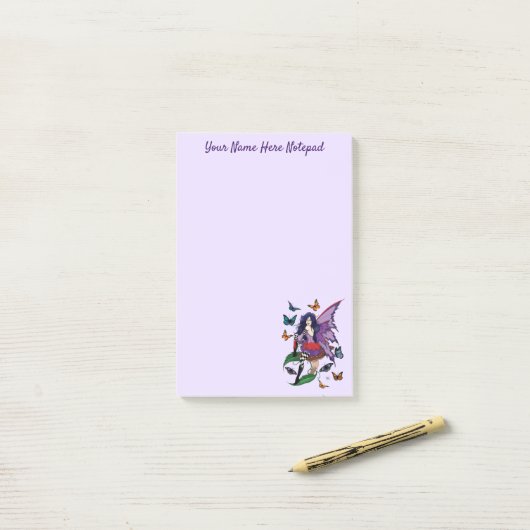 Post-it® Papillons aux champignons poilus (Sur un bureau)