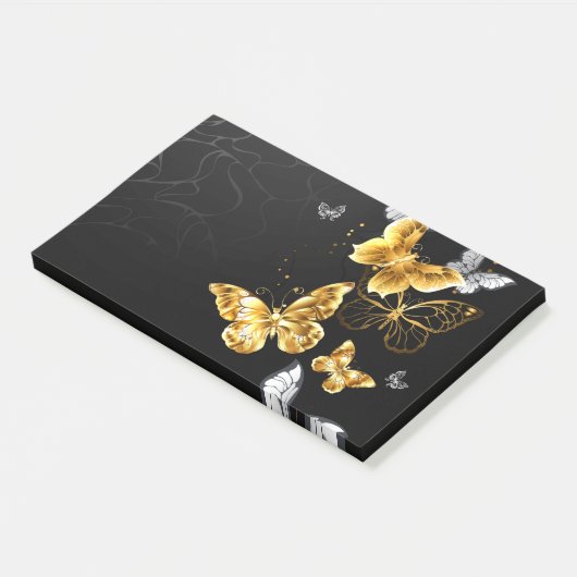 Post-it® Papillons blancs et dorés (Incliné)