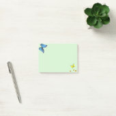 Post-it® Papillons bleus et jaunes & points de confettis do (Bureau)