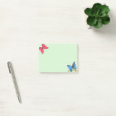 Post-it® Papillons bleus et rouges & points de confettis do (Bureau)