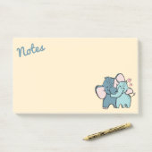 Post-it® Papillons d'amour d'éléphant (Sur un bureau)