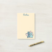 Post-it® Papillons d'amour d'éléphant (Sur un bureau)