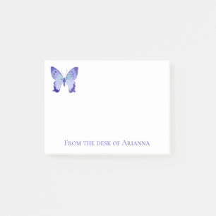 Post-it® Papillons d'aquarelle à papillon bleu violet